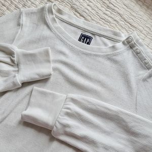 White long sleeve top